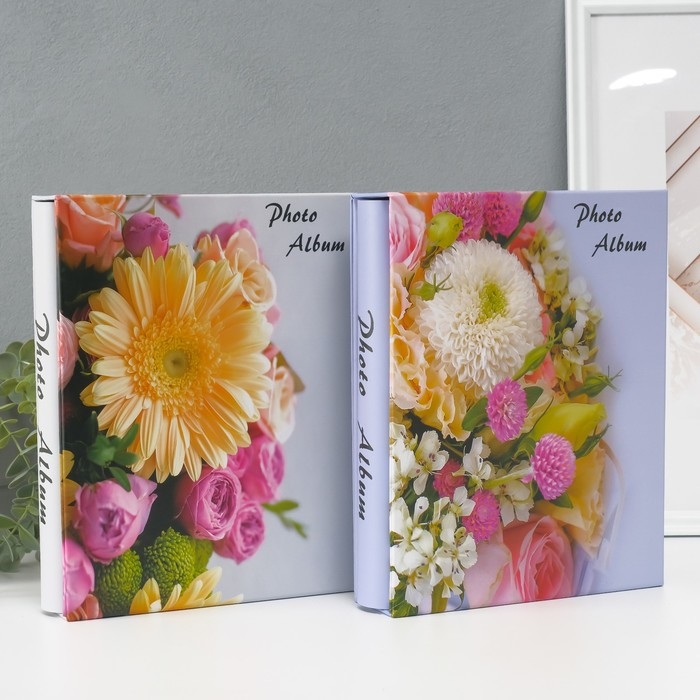 Фотоальбом на 200 фото 10х15 см Фотоальбом на 200 фото 10х15 см "Весенний букет" МИКС 5,5х20,5х26,5 см