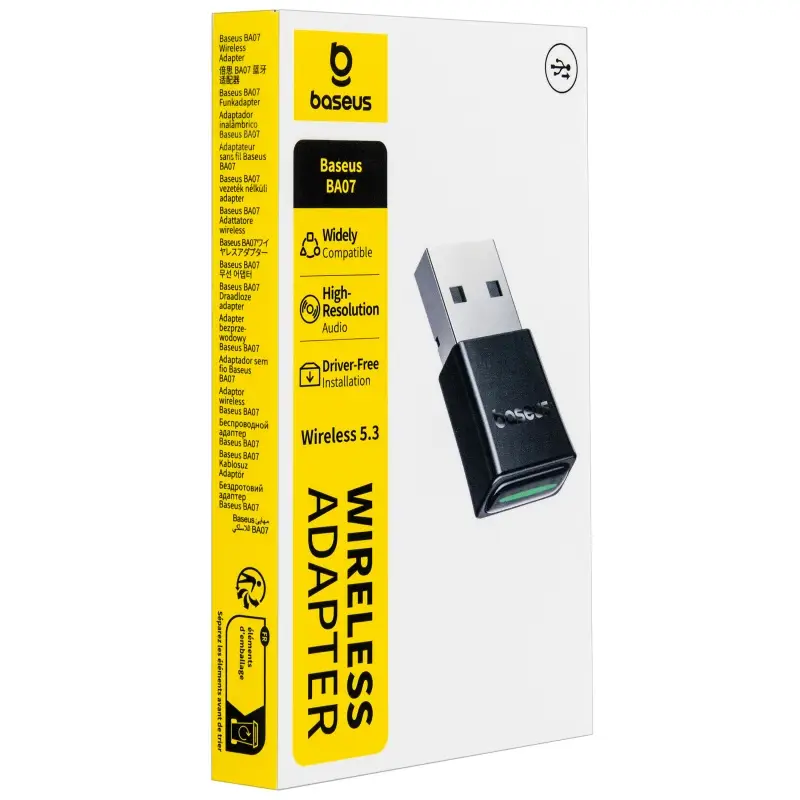 Bluetooth Адаптер Baseus BA07 ZJBA010001 черный