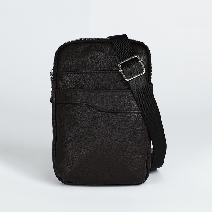 Сумка мужская через плечо TEXTURA, искусственная кожа, цвет коричневый Сумка мужская через плечо TEXTURA, искусственная кожа, цвет коричневый