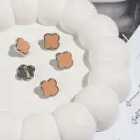 Пуговицы на ножке &laquo;Клевер&raquo;, d=13 мм, набор 5 шт., цвет серебряный, коричневый