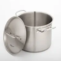 Кастрюля Катунь &laquo;Общепит&raquo;, 7 л, d=22 см, с крышкой, капсульное дно, индукция, нержавеющая сталь, хромированная