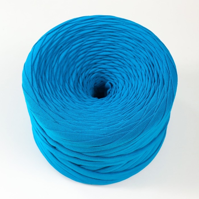 Трикотажная пряжа, ширина 7-9 мм, 100м/295 гр±10% (35 - синий)