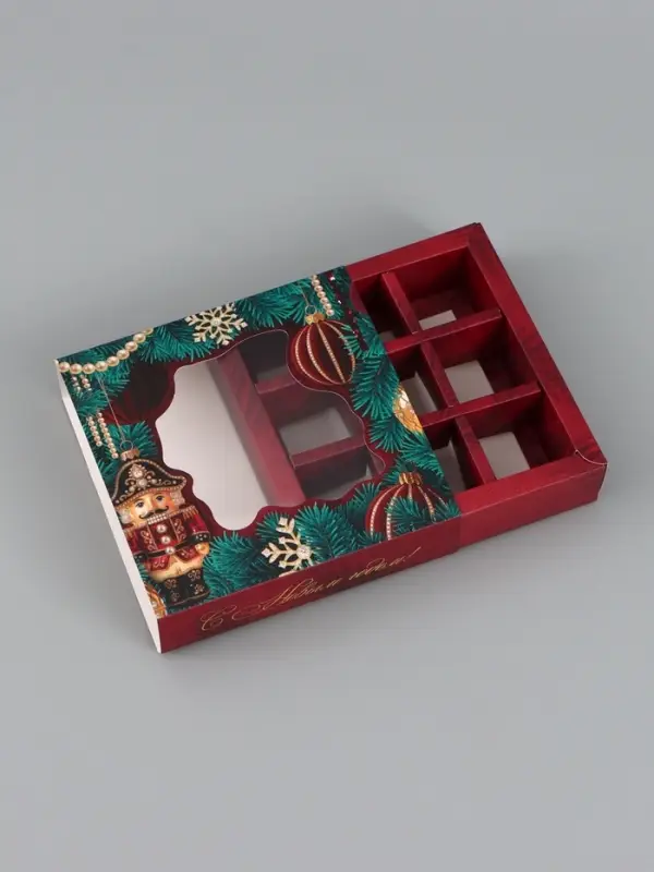 Коробка для 9 конфет &laquo;Щелкунчик&raquo; 14.5&times;14.5&times;3.5 см