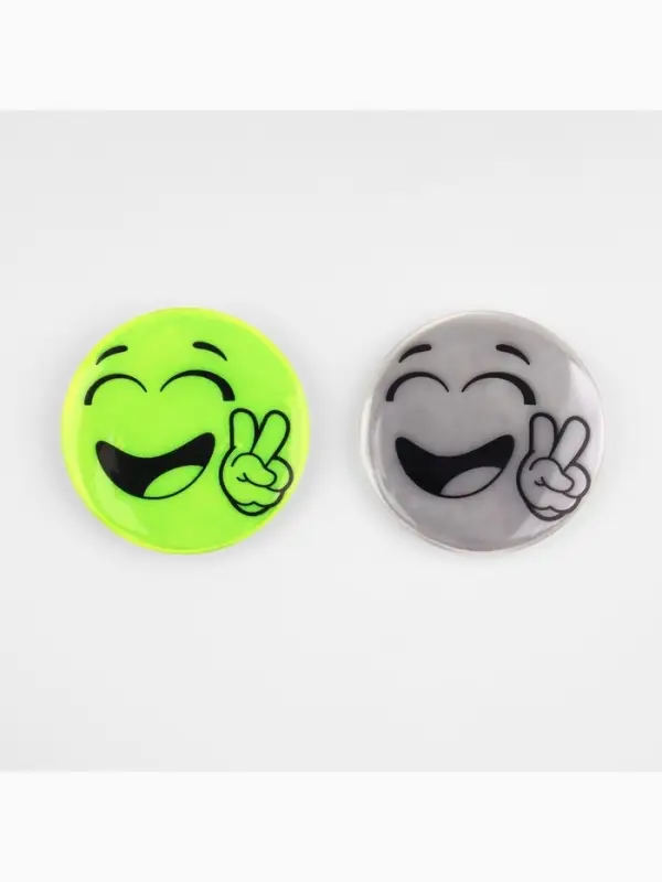 Светоотражающий значок &laquo;Всем мир&raquo;, d=5.8 см, жёлтый