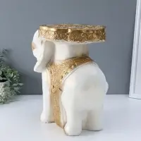 Фигура-подставка "Слон" белый, 35х40х25 см