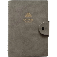 Бизнес-тетрадь Infolio 14x20см 96л клет спираль Исследовать,сер I1778/grey