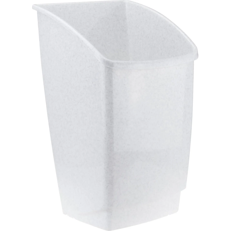 Ведро мусорное пласт 15л прям сер с черн крыш-маят мрамор 260х460х250мм_СПБ