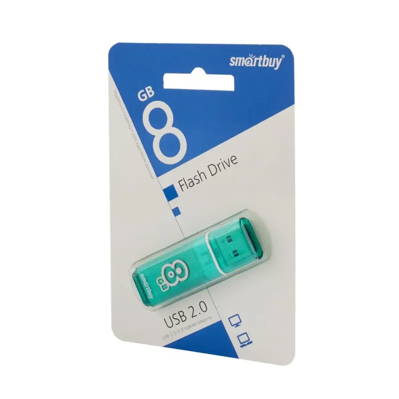 USB накопитель 8 GB Smart Buy Glossy Series Green