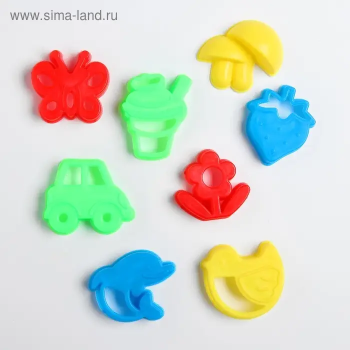 Формочки для лепки, 8 шт., МИКС Формочки для лепки, 8 шт., МИКС