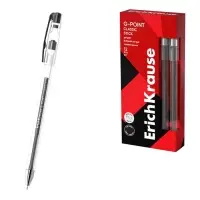 Ручка гелевая ErichKrause. G-Point, чёрный стержень, узел 0.38 мм