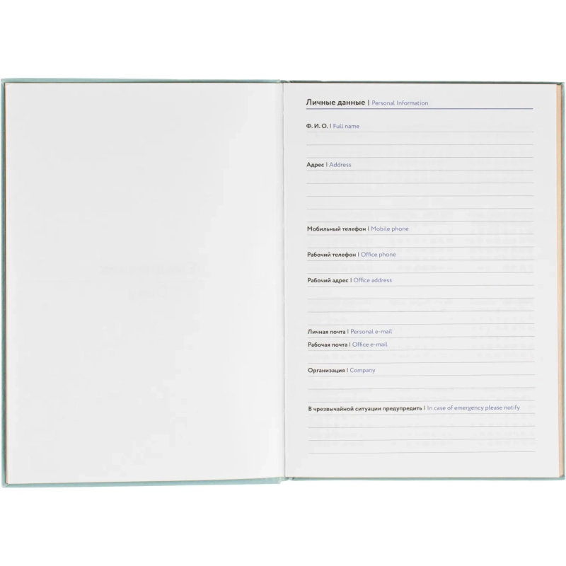 Ежедневник недатированный А5, 136л, Attache голубой