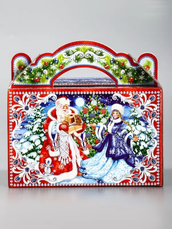 Подарочная новогодняя коробка &laquo;На Катке&raquo; 20&times;12&times;19 см