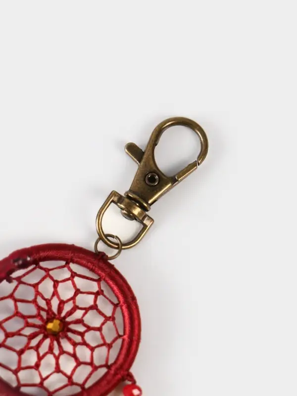 Брелок ловец снов, 17 см, бордовый Брелок ловец снов, 17 см, бордовый