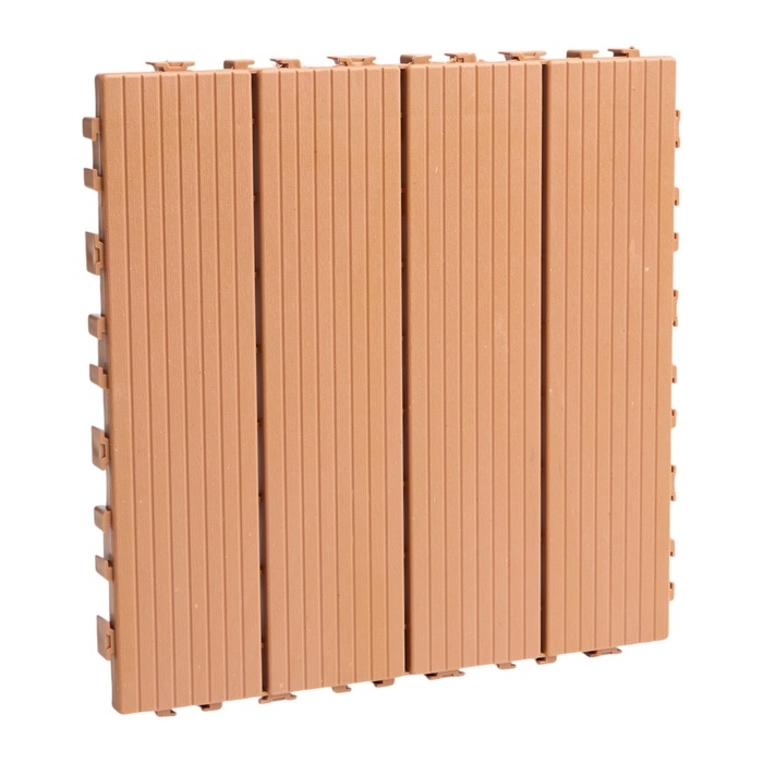 Плитка садовая, тротуарная, набор - 10 шт, пластик, коричневая, 30 х 30 х 2 см Плитка садовая, тротуарная, набор - 10 шт, пластик, коричневая, 30 х 30 х 2 см