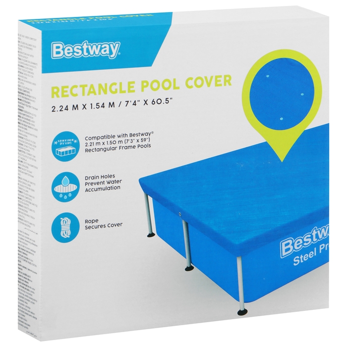 Тент для прямоугольных каркасных бассейнов, 224 х 154 см, 58103 Bestway Тент для прямоугольных каркасных бассейнов, 224 х 154 см, 58103 Bestway
