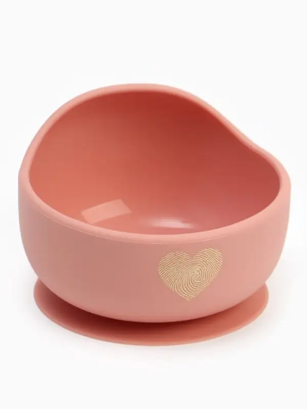 Тарелка детская на присоске и ложка, розовый, Mum&Baby