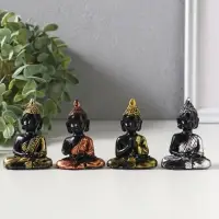 Сувенир полистоун "Будда нарядный" набор 4 шт 2,3х4,5х6 см