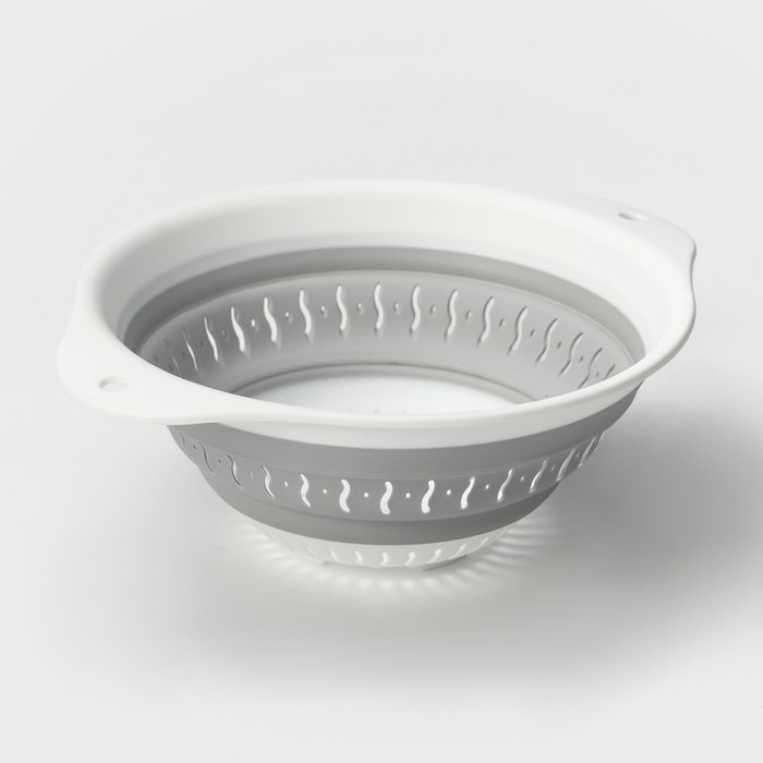 Дуршлаг складной «Флекс», 2,2 л, 29,5×24×10,5 см, цвет смоки Дуршлаг складной «Флекс», 2,2 л, 29,5×24×10,5 см, цвет смоки