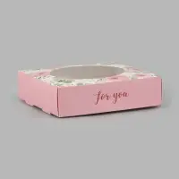 Коробка сборная с окном, For you, 11.5&times;11.5&times;3 см
