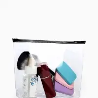 Косметичка для бассейна с застёжка зип-лок, чёрная/прозрачная