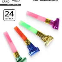Дудка язычок, набор 24 шт., МИКС