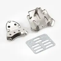 Застёжка для сумки, 4&times;4.2 см, цвет серебряный