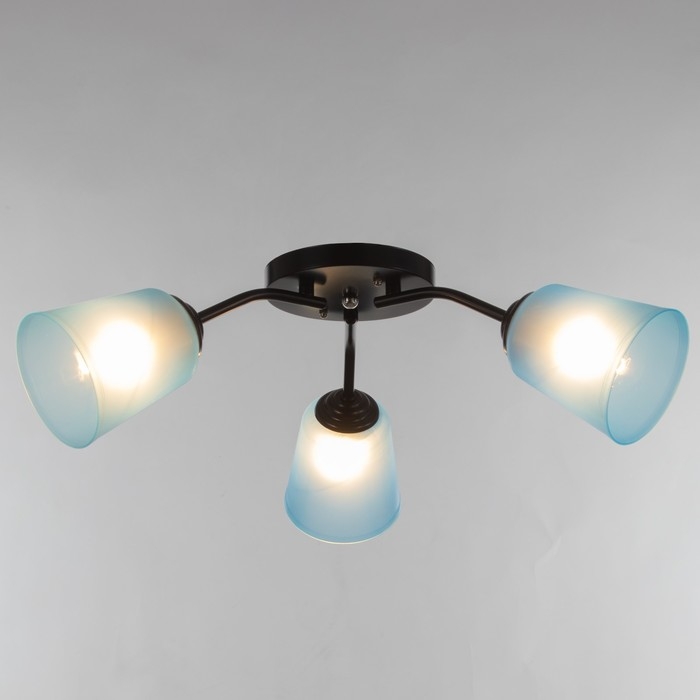 Люстра Люстра "Онлайн" (цилиндр) 3х15Вт Е27 МОДЕЛЬ: BR 00233 черный/синий