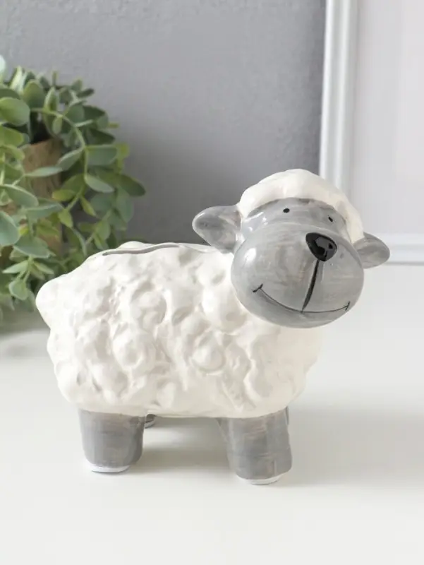 Копилка для денег керамика &laquo;Счастливая овечка&raquo;, 15.6&times;8.6&times;7.2 см