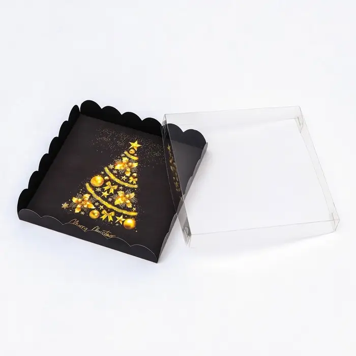 Коробка для печенья, «Праздничная ёлка», 18×18×3 см Коробка для печенья, «Праздничная ёлка», 18×18×3 см