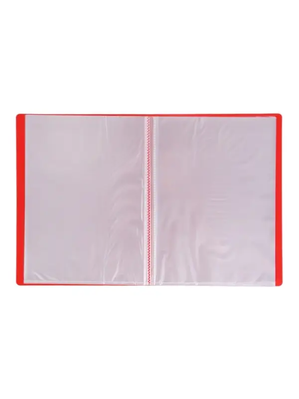 Папка с 40 вкладышами А4, 500 мкм, Calligrata, текстура &laquo;песок&raquo;, красная