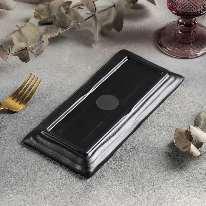 Блюдо &laquo;Чёрный Восток&raquo;, 21,2&times;10&times;1,5 см, цвет чёрный