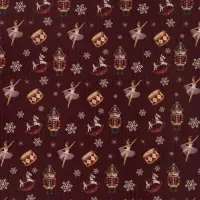 Бумага упаковочная глянцевая &laquo;Щелкунчик на бордовом&raquo;, 60&times;90 см