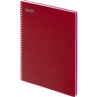 Бизнес-тетрадь А4 120л Attache гребень клетка пластик бордов с тиснен