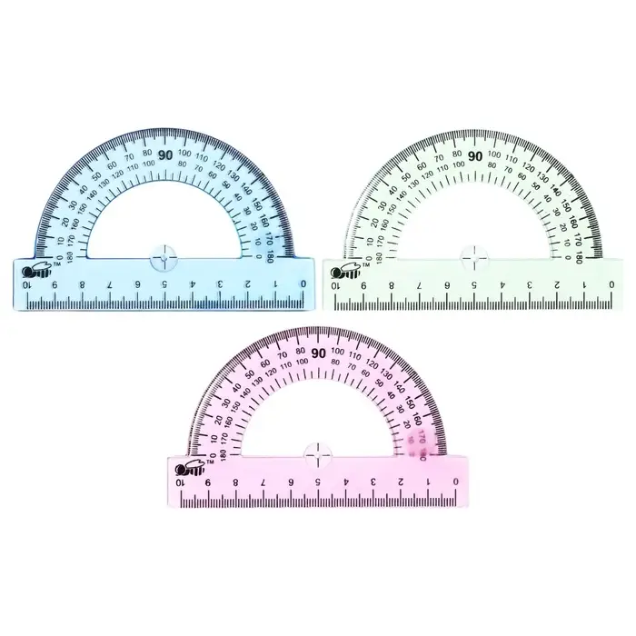 Транспортир 180°/10 см Calligrata, пластиковый, прозрачный, зелёный, МИКС Транспортир 180°/10 см Calligrata, пластиковый, прозрачный, зелёный, МИКС