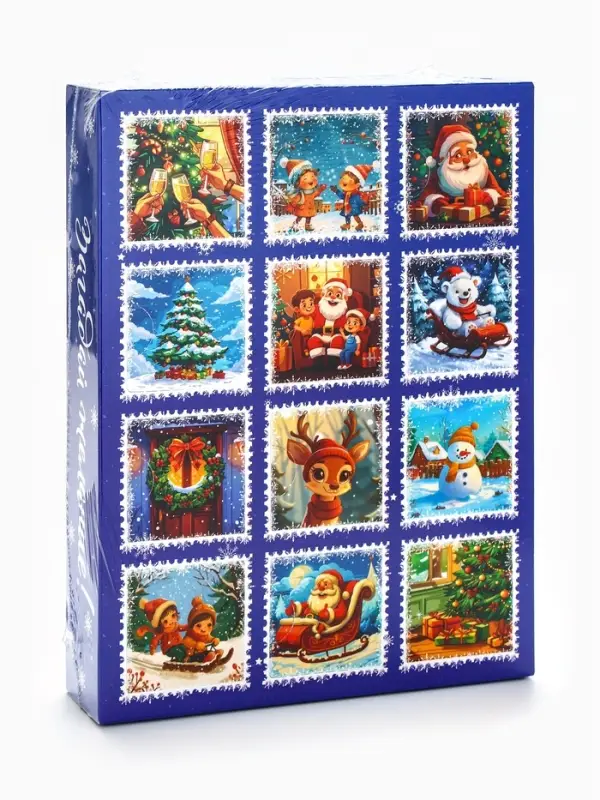 Адвент календарь новогодний с мёдом «Счастливого Нового года», облепиха, кедровые орешки, малина, цитрус, клубника Адвент календарь новогодний с мёдом «Счастливого Нового года», облепиха, кедровые орешки, малина, цитрус, клубника