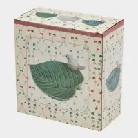 Блюдо керамическое &laquo;Птичка на листочке&raquo;, 15.5&times;15.5 см, цвет голубой