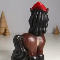 Копилка для денег &laquo;Лошадь в кокошнике&raquo;, гипс, 23&times;17.5&times;10 см, коричневый