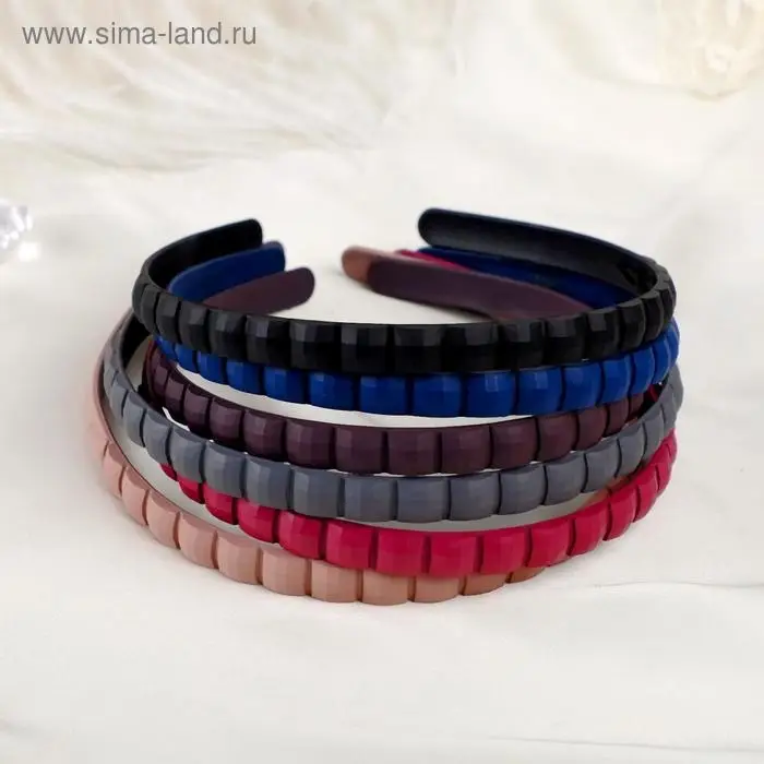 Ободок для волос Ободок для волос "Матовый блик" квадраты, 1 см, микс