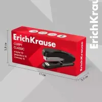 Степлер №10 15 л ErichKrause Clippy Classic, чёрный