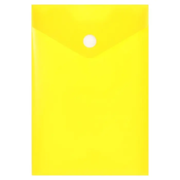 Папка-конверт на кнопке, А6, 180 мкм, вертикальная, глянцевая, МИКС