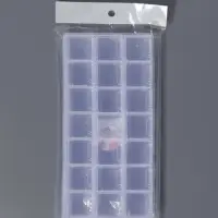 Органайзер для хранения мелочей, 21 отделение, 21.5&times;10.5&times;1.9 см, прозрачный