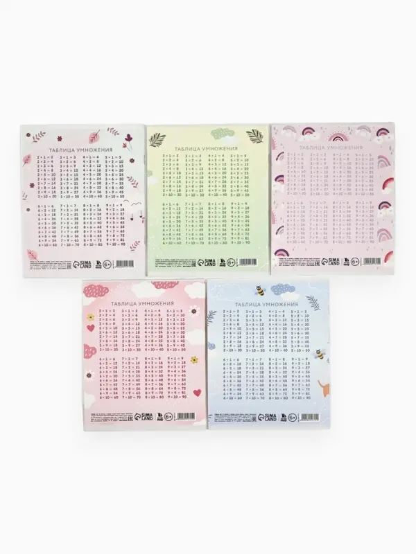 Тетрадь в клетку, 12 листов, А5, на скрепке, блок №1 &laquo;Милые животные&raquo; МИКС