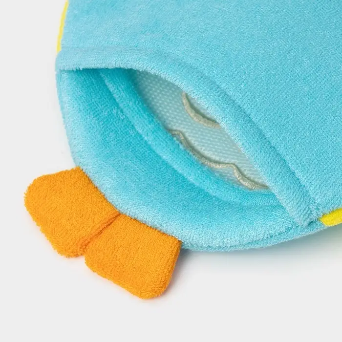 Мочалка варежка детская Доляна &laquo;Совушка&raquo;, для купания, 20 см, МИКС