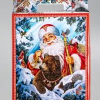 Подарочная новогодняя коробка &laquo;Зимняя сказка&raquo;, для сладких подарков, 16.8&times;7&times;25 см