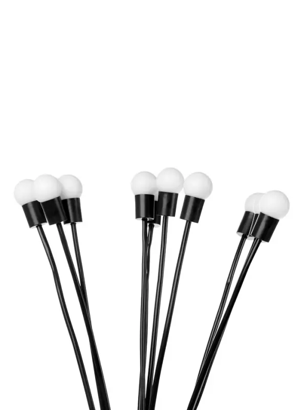 Садовый светильник &laquo;Шарики&raquo;, уличный, на солнечной батарее, 68 см, 10 LED, свечение тёплое белое