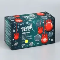 Гирлянда &laquo;Занавес&raquo; 2&times;1.5 м, IP20, прозрачная нить, 360 LED, свечение жёлтое, 8 режимов, 220 В