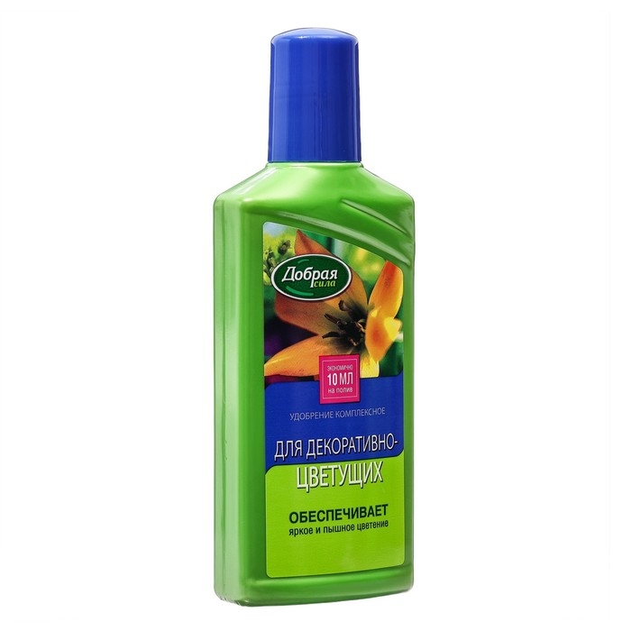 Удобрение  Удобрение "Добрая Сила", для декоративно-цветущих, флакон, 250 мл
