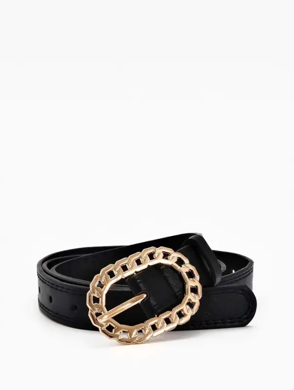 Ремень женский &laquo;Кружево&raquo;, 110&times;2.5 см, пряжка металл, золотистая, чёрный