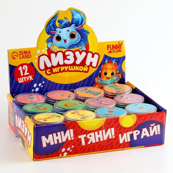 Лизун - слайм Funny toys &laquo;Пауки&raquo;, МИКС