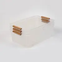 Корзины для хранения Wood Fusion, набор 3 шт.: 33&times;23&times;11 см, пластик, буковое дерево